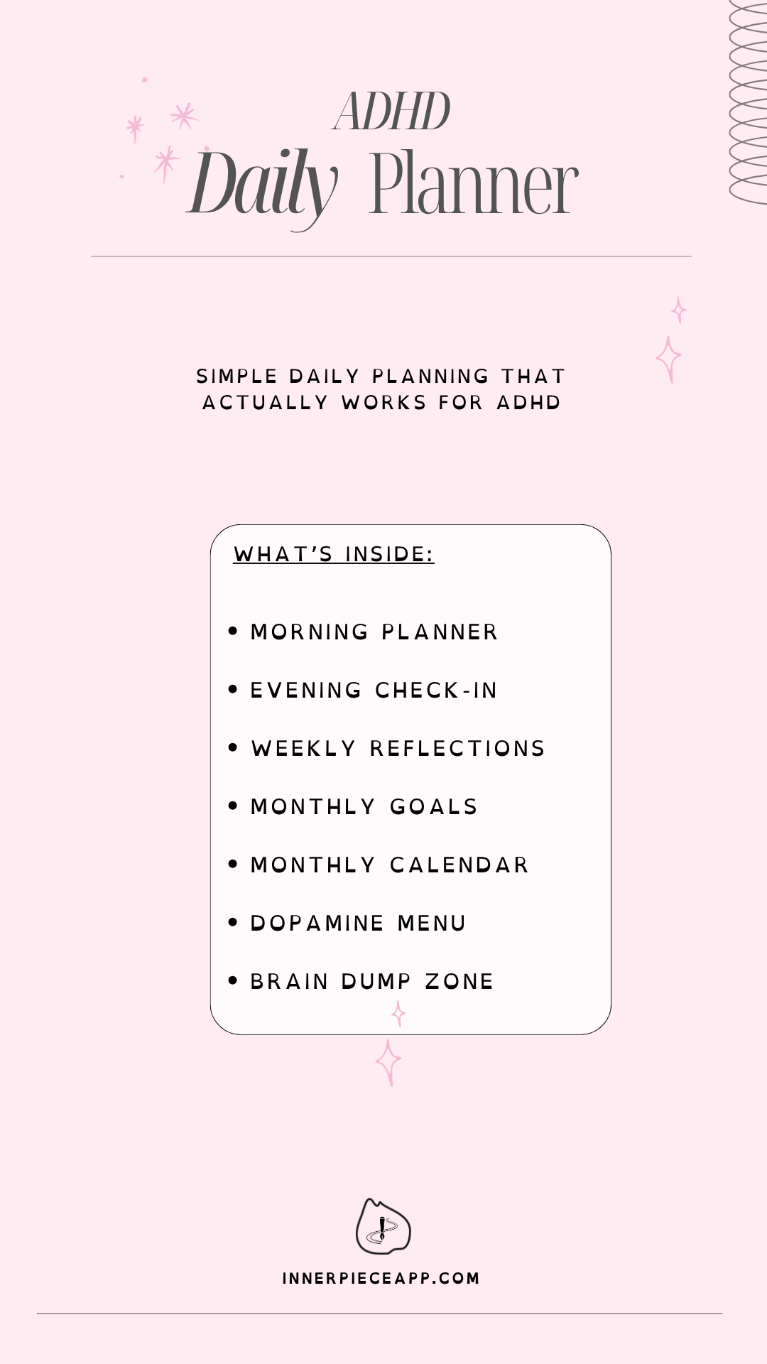 Cute ADHD Daily Planner preview