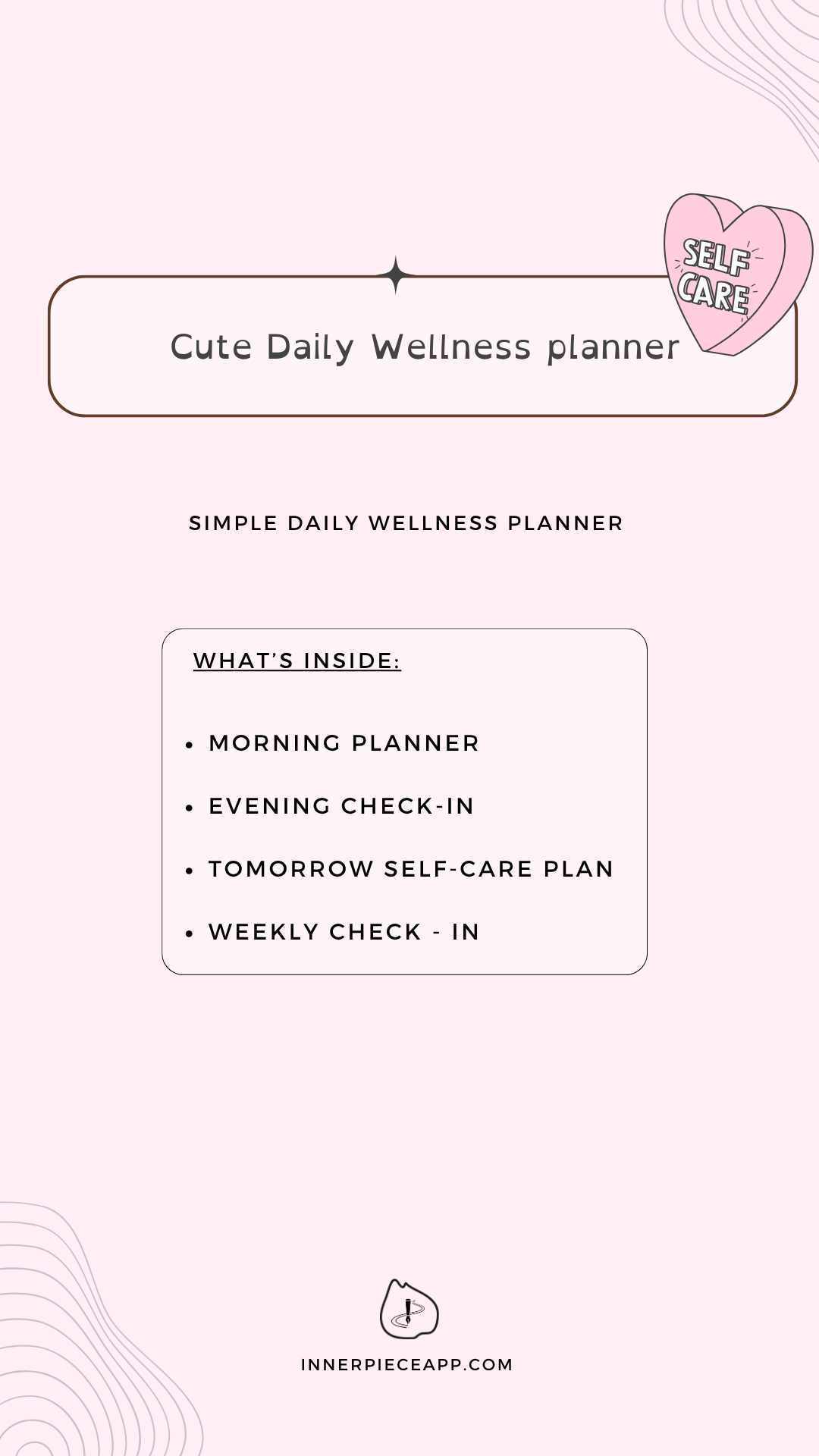 Cute Daily Wellness Planner preview