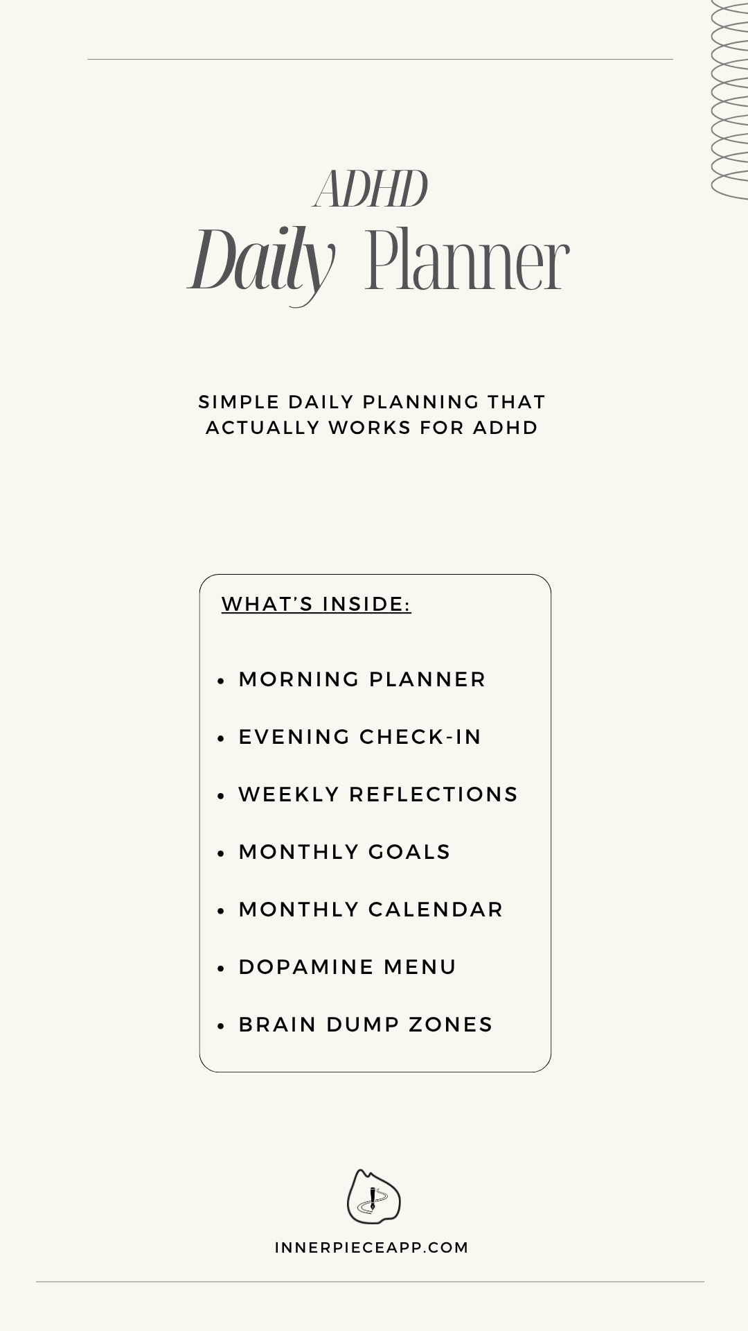 Minimalist ADHD Daily Planner preview